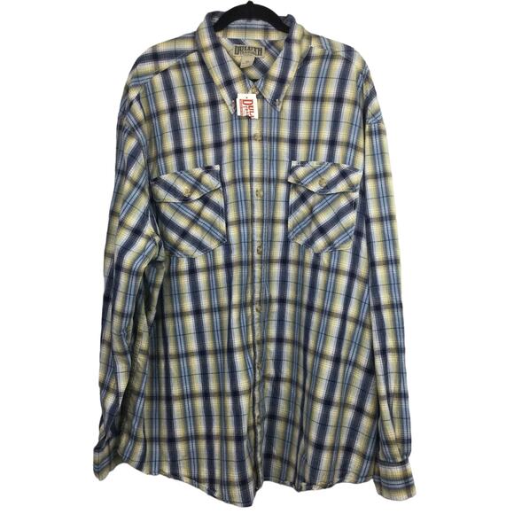 Duluth Trading Co Men's Plaid Flap Pockets Oxford Button Down Casual Shirt 3XL - Picture 1 of 13